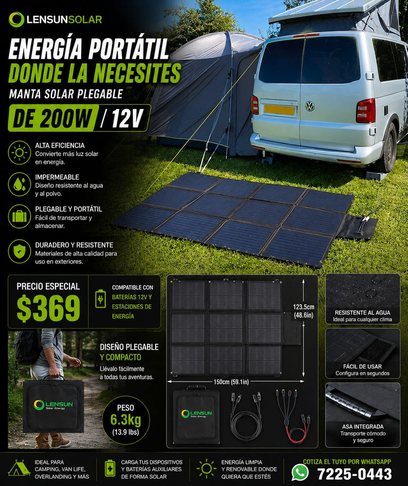 Manta Solar Plegable 200W