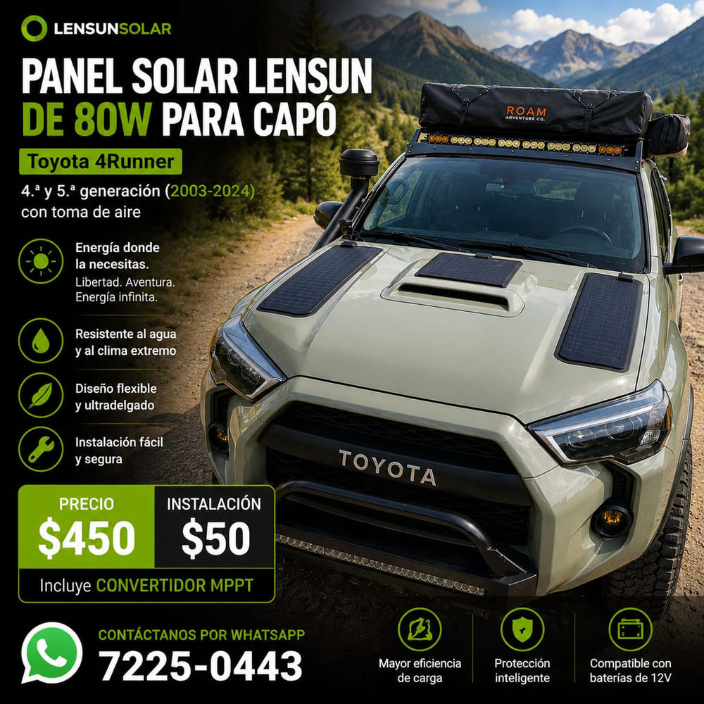 Panel Solar para Capó 80W