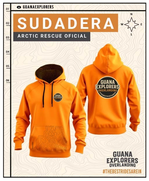 Sudadera Oficial Guana Explorers – Naranja Exploración