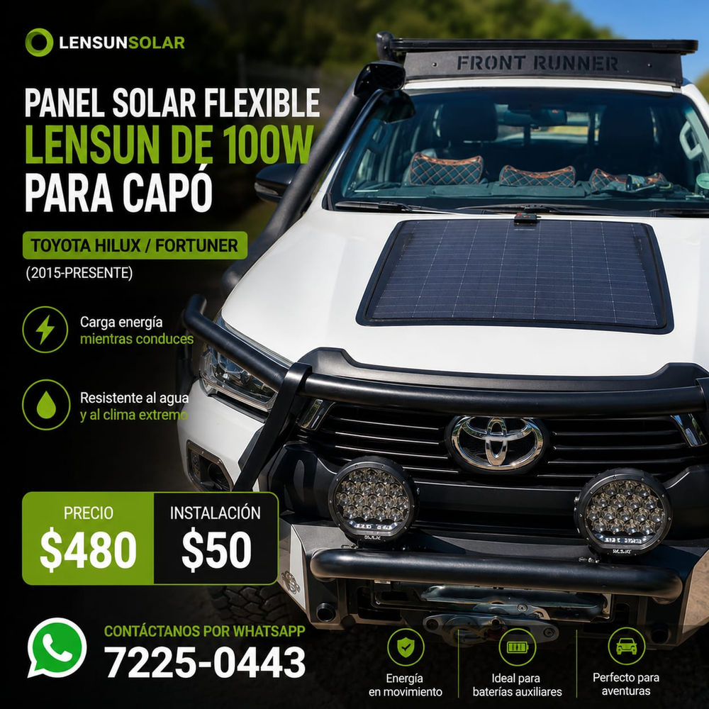 Panel Solar Flexible para Capó 100W