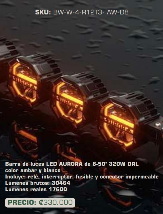 Barra de luces LED AURORA 8-50" 320W DRL