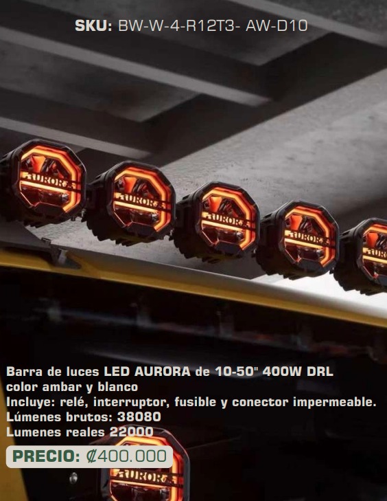 Barra de luces LED AURORA 10-50" 400W DRL