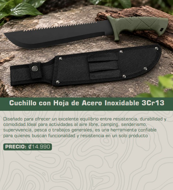 Cuchillo con Hoja de Acero Inoxidable 3Cr13