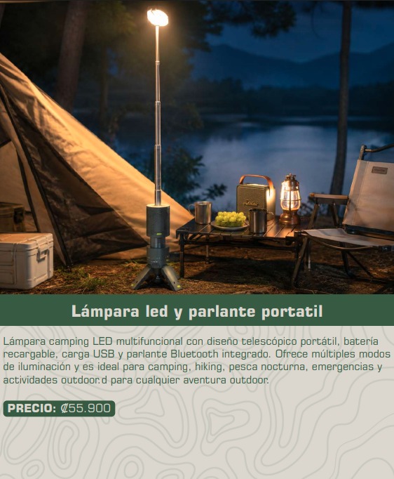Lámpara LED y parlante portátil